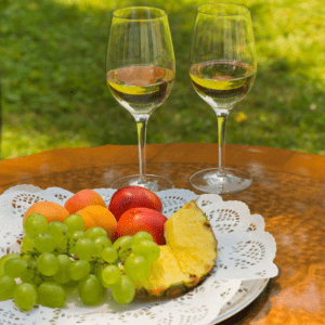 wine and fruit
